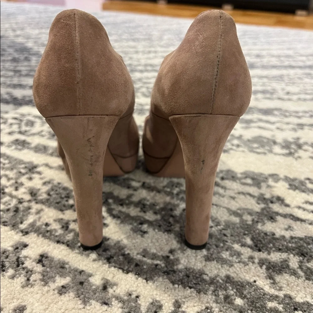 Mauve Prada Peep Toe - Picture 3 of 7